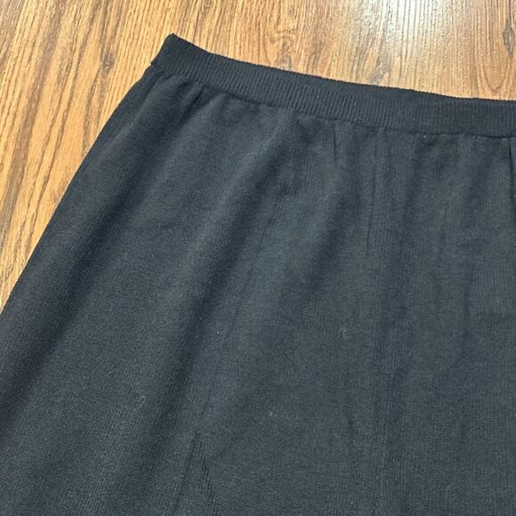 Alnoral Pants Womens 3X Al Spokavicius Black Wool Knit Pull On Tapered Stretch - Picture 5 of 6